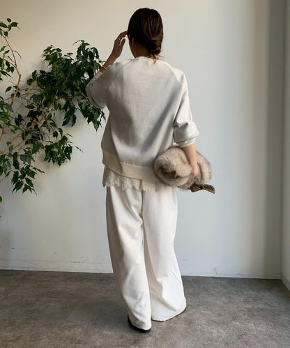 提花標語針織衫