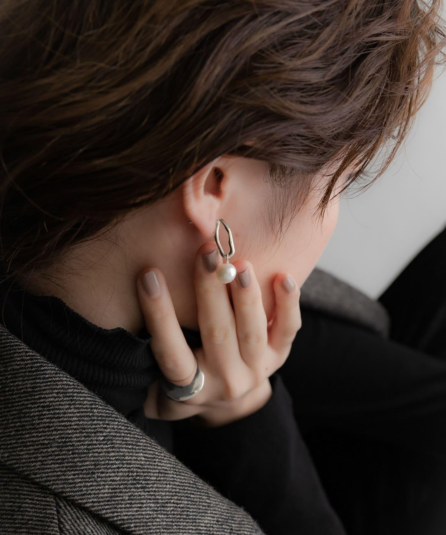 SMELLY so’珍珠水滴耳環