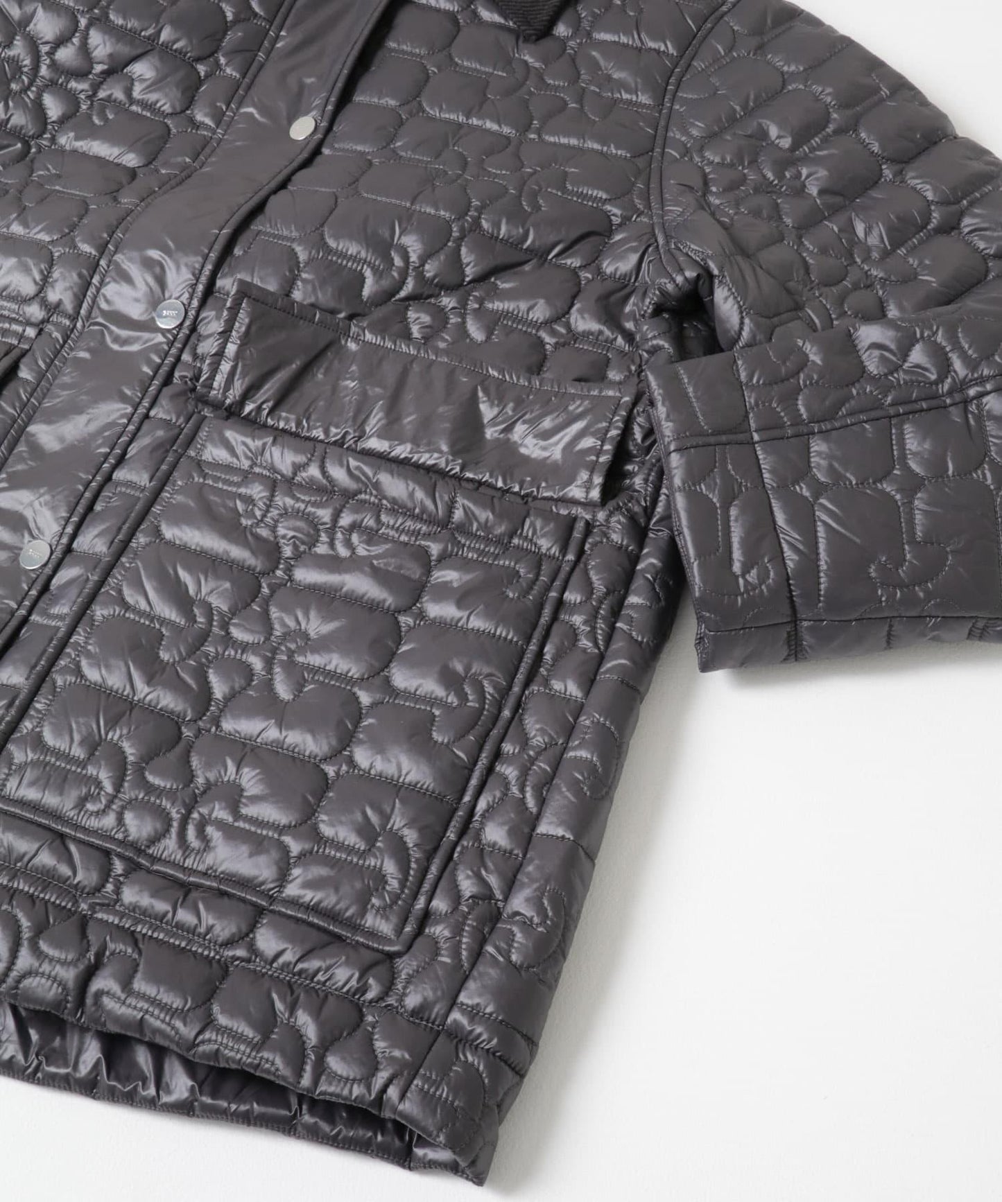 GANNI Shiny Quilt Midi Jacket