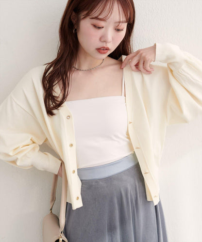 金屬孔眼基礎款開衫