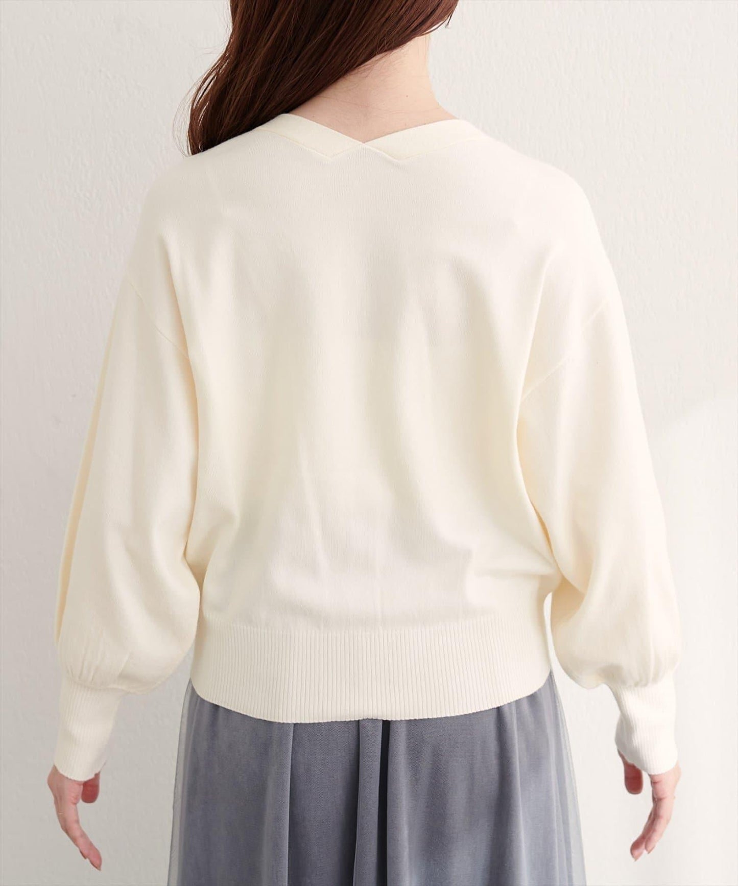 金屬孔眼基礎款開衫