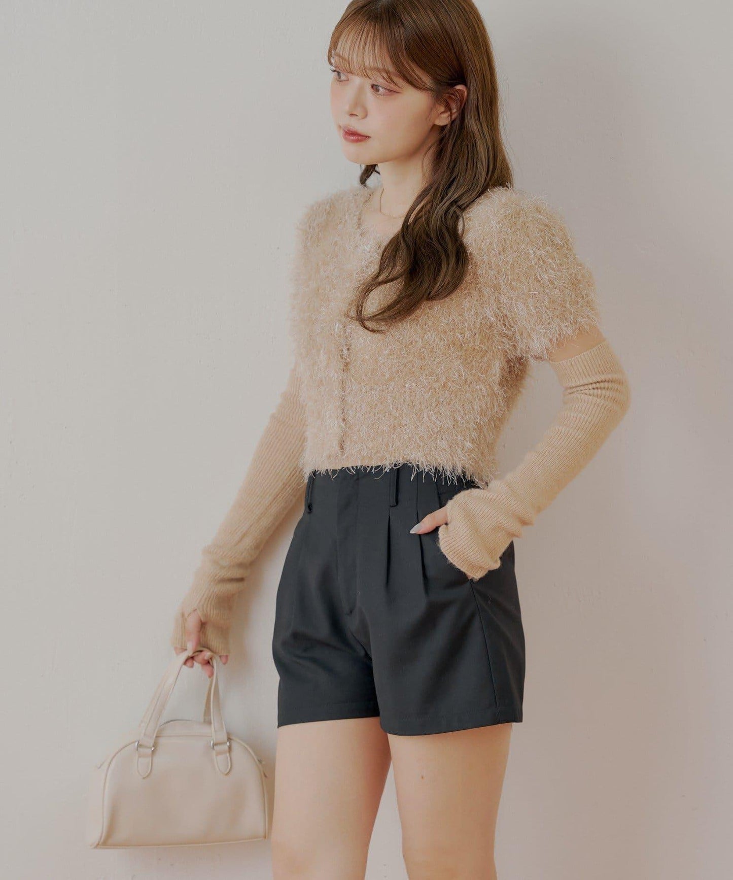 【Chico】前褶短褲