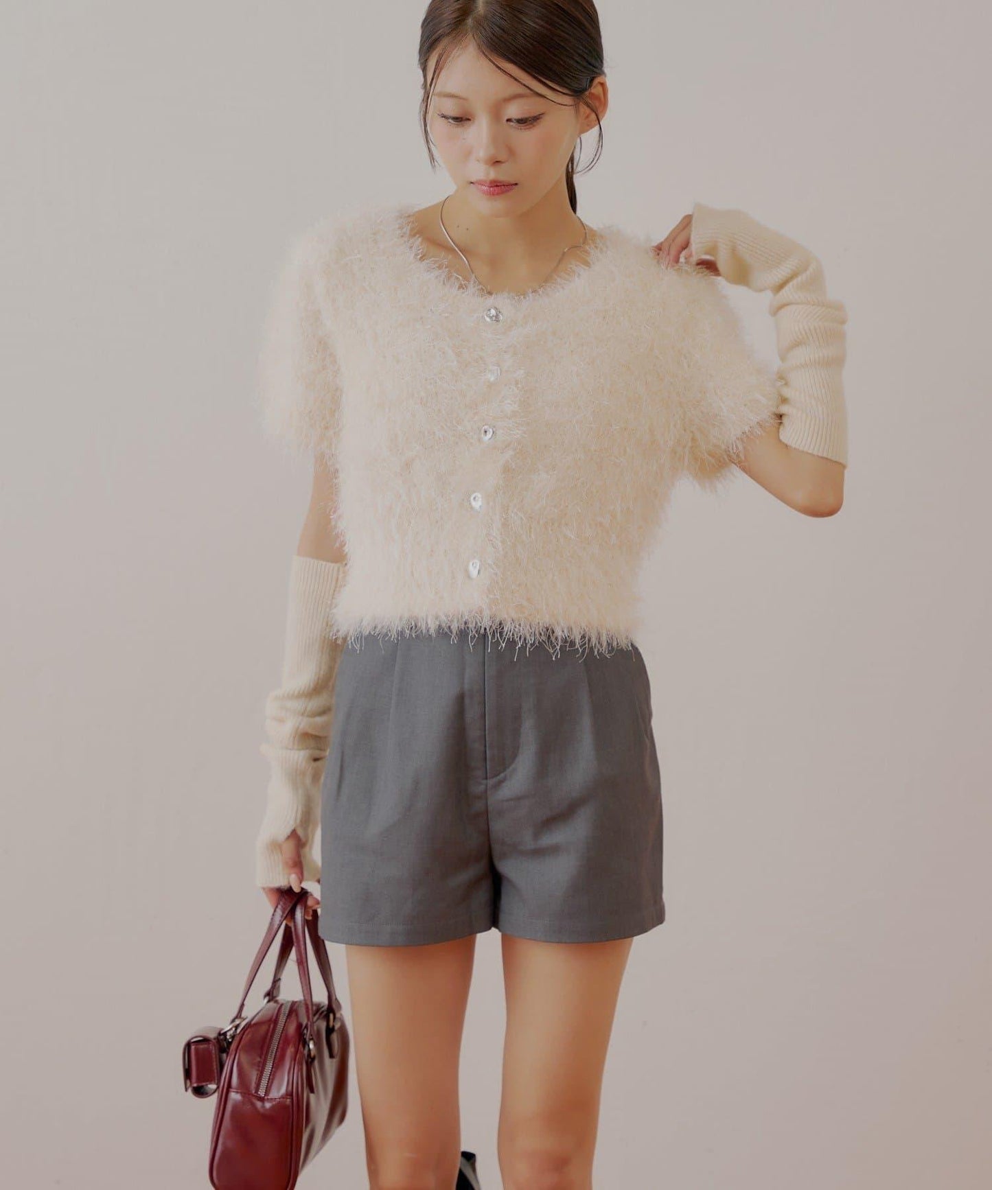 【Chico】前褶短褲