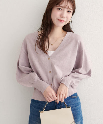 金屬孔眼基礎款開衫