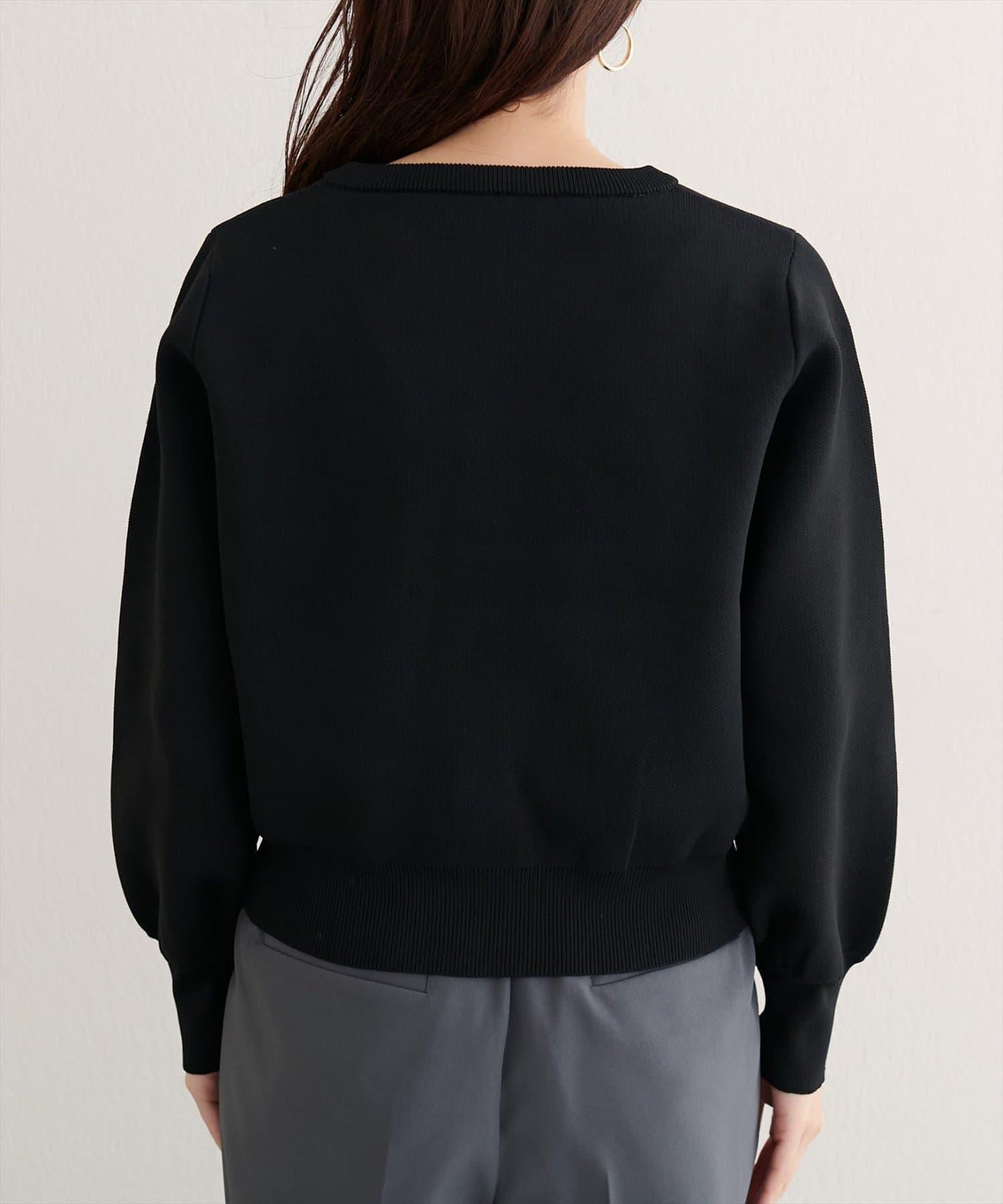 針織金扣帶口袋開衫