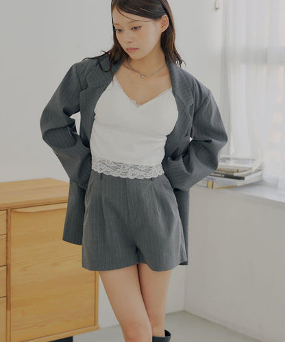 【Chico】前褶短褲