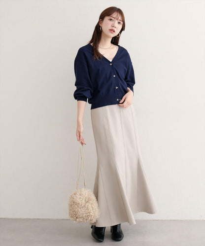 金屬孔眼基礎款開衫