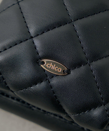 帶毛球掛飾絎縫手機包