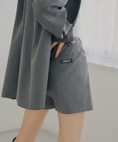 【Chico】前褶短褲