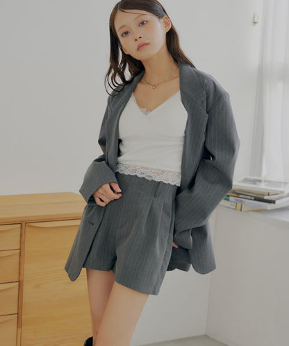 【Chico】前褶短褲