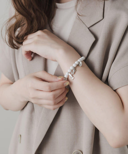 混合吊墜珠子T形扣手鍊