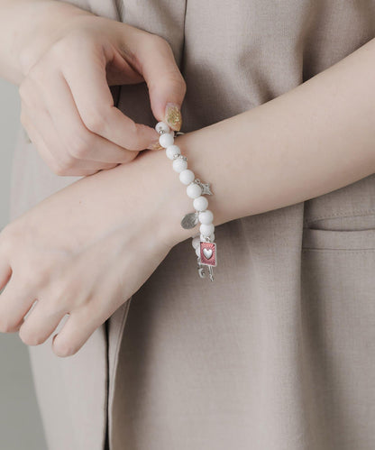 混合吊墜珠子T形扣手鍊