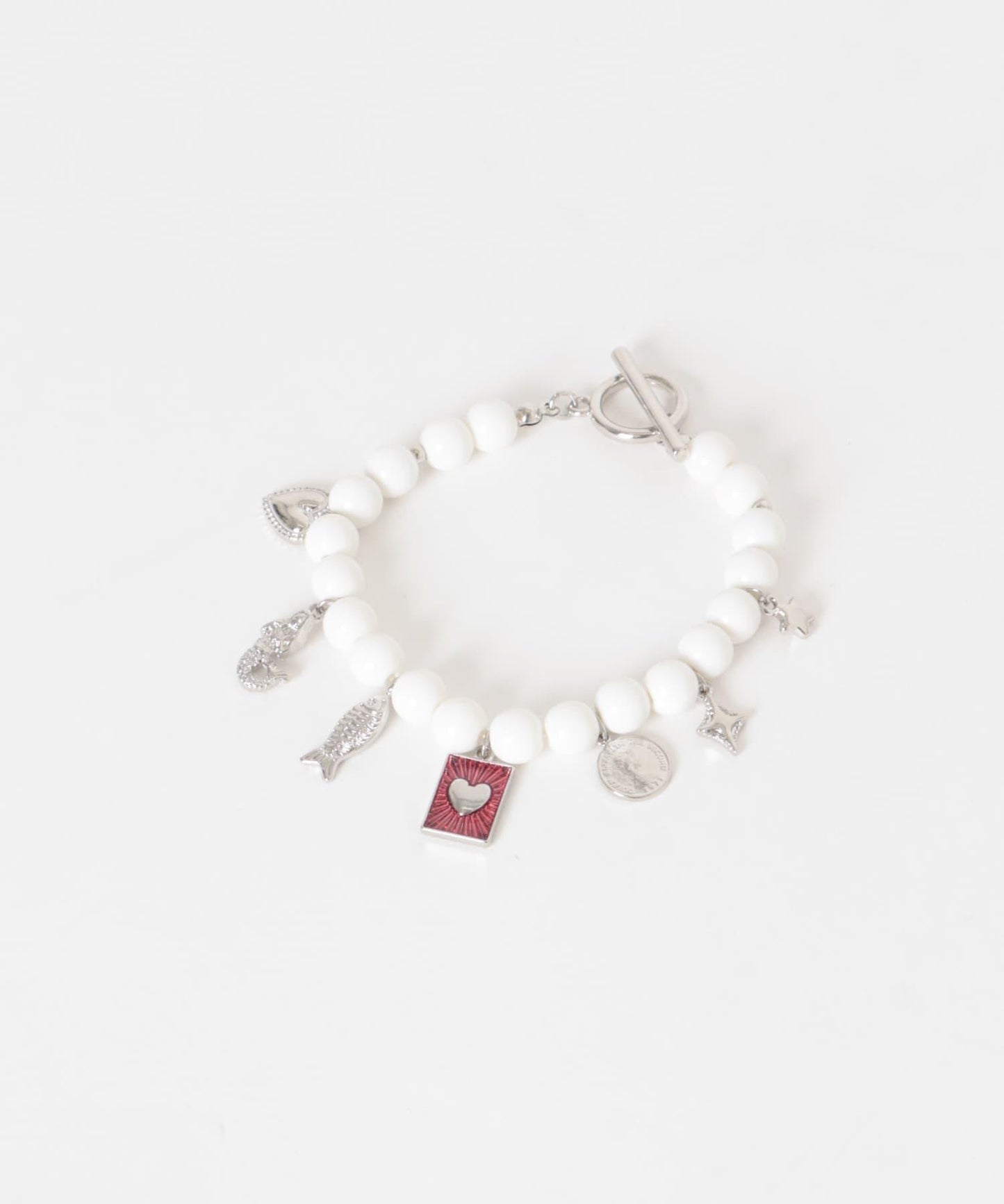 混合吊墜珠子T形扣手鍊