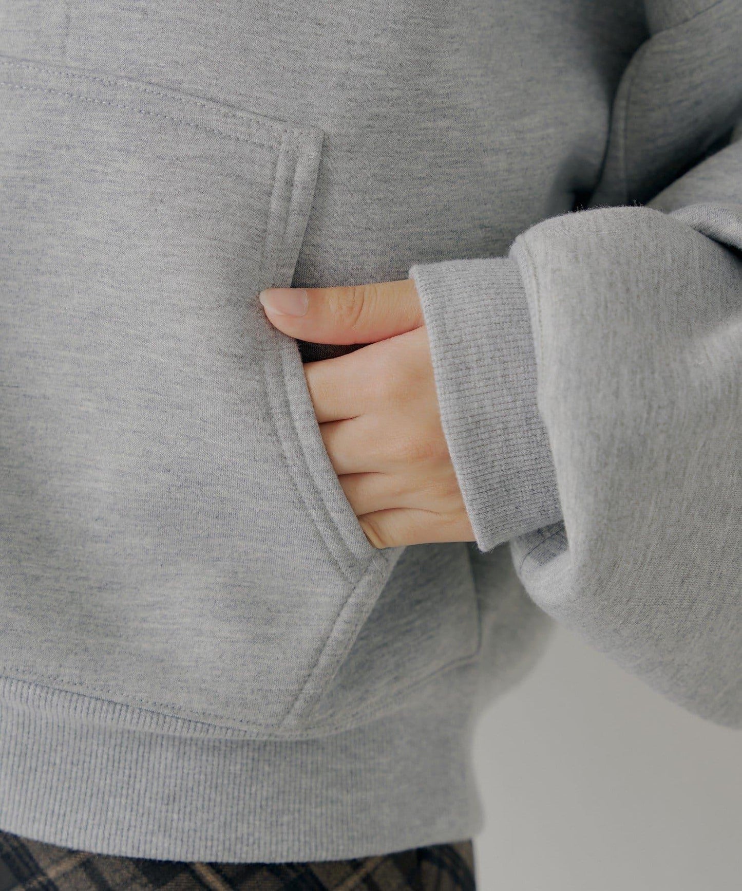 雙拉鍊寬鬆袖連帽衛衣