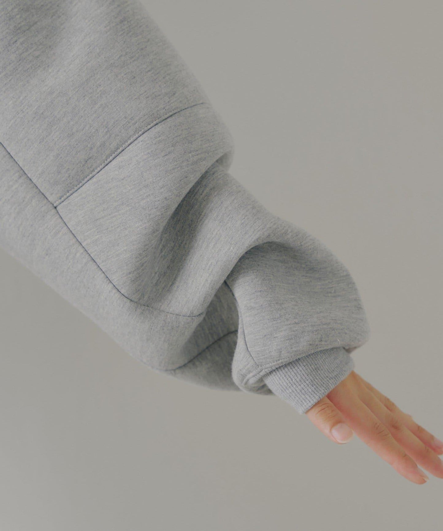 雙拉鍊寬鬆袖連帽衛衣