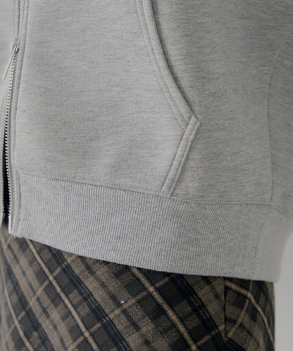 雙拉鍊寬鬆袖連帽衛衣