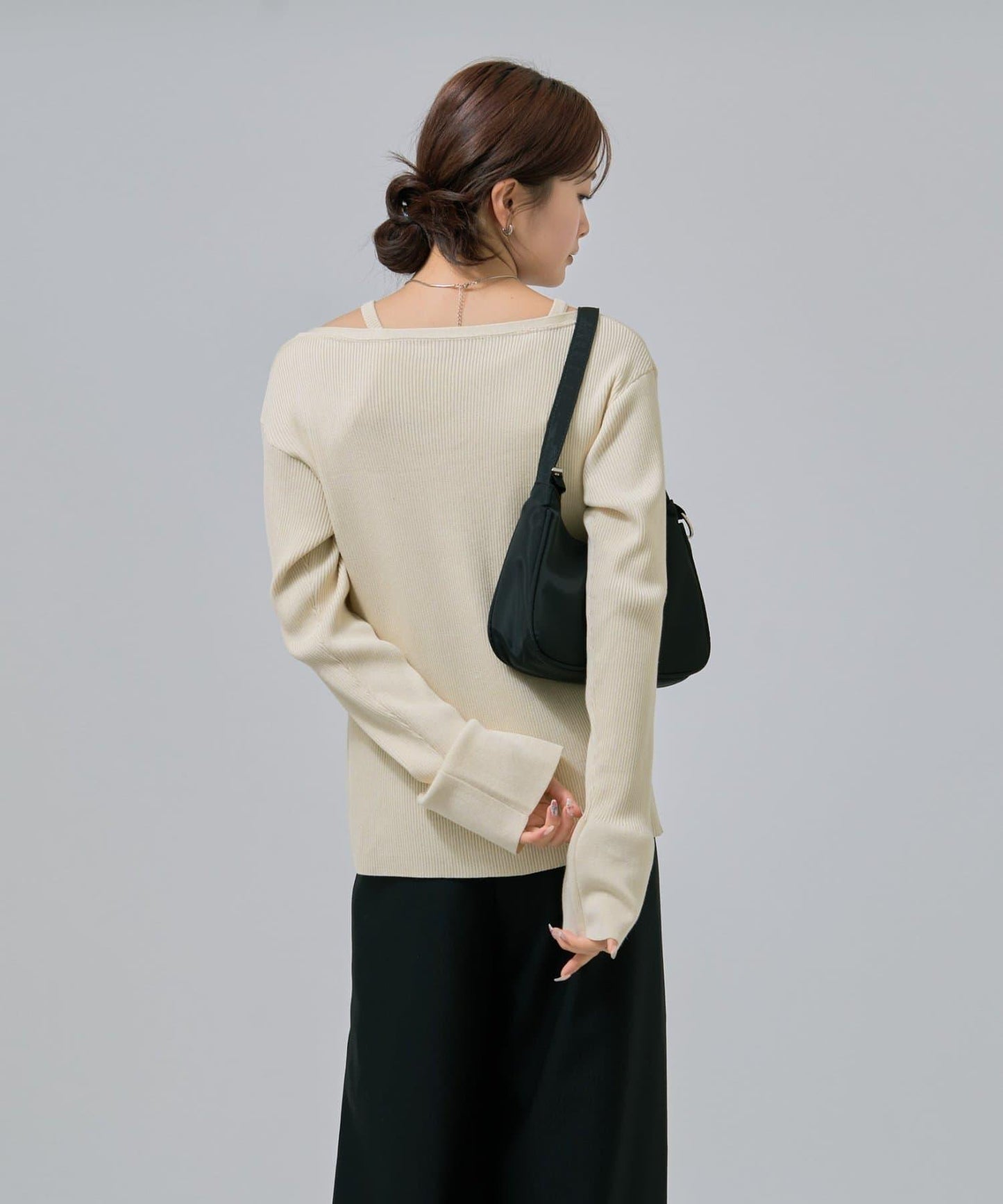 無袖針織開衫套裝