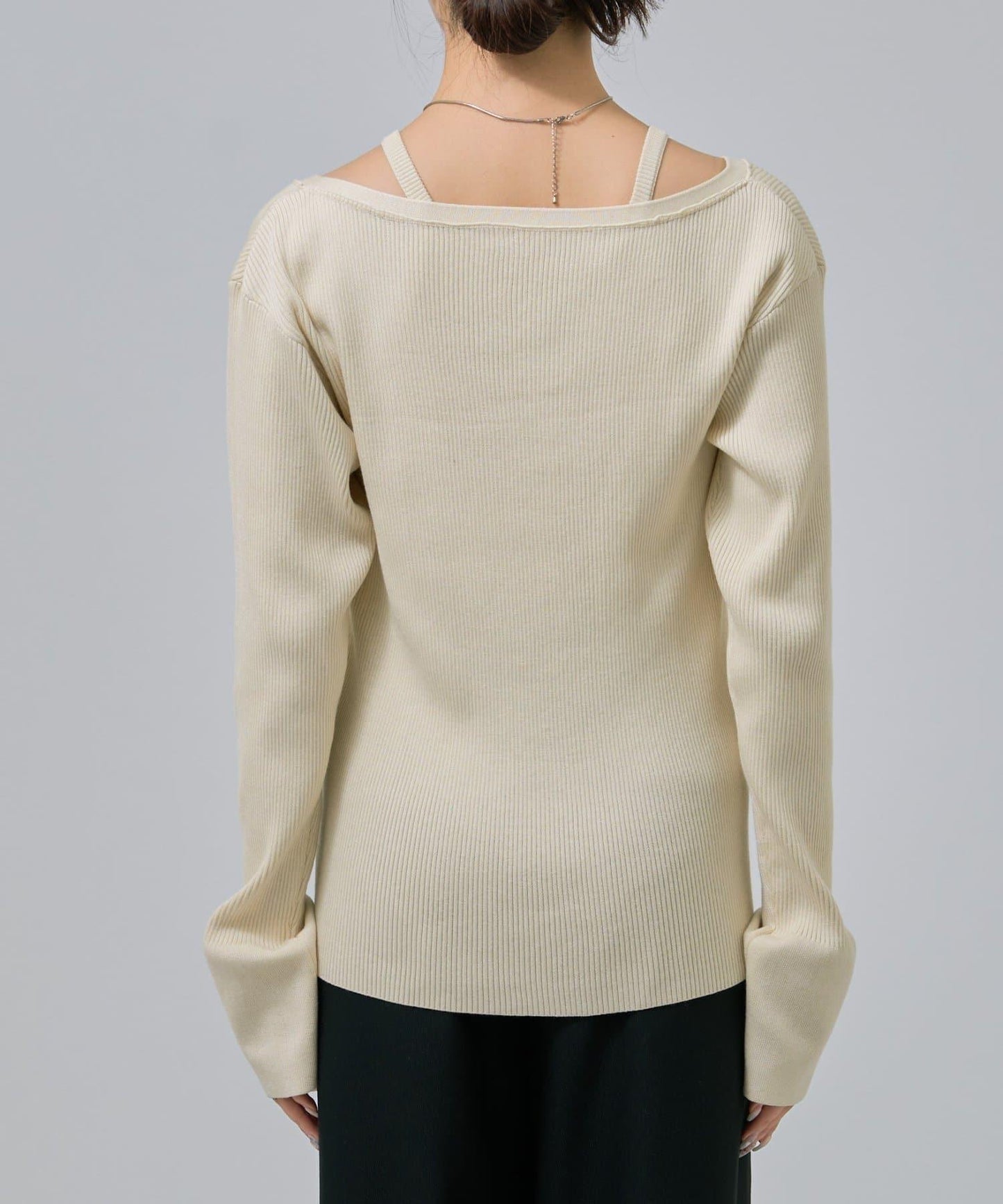 無袖針織開衫套裝