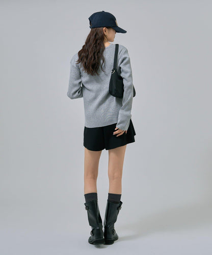 無袖針織開衫套裝