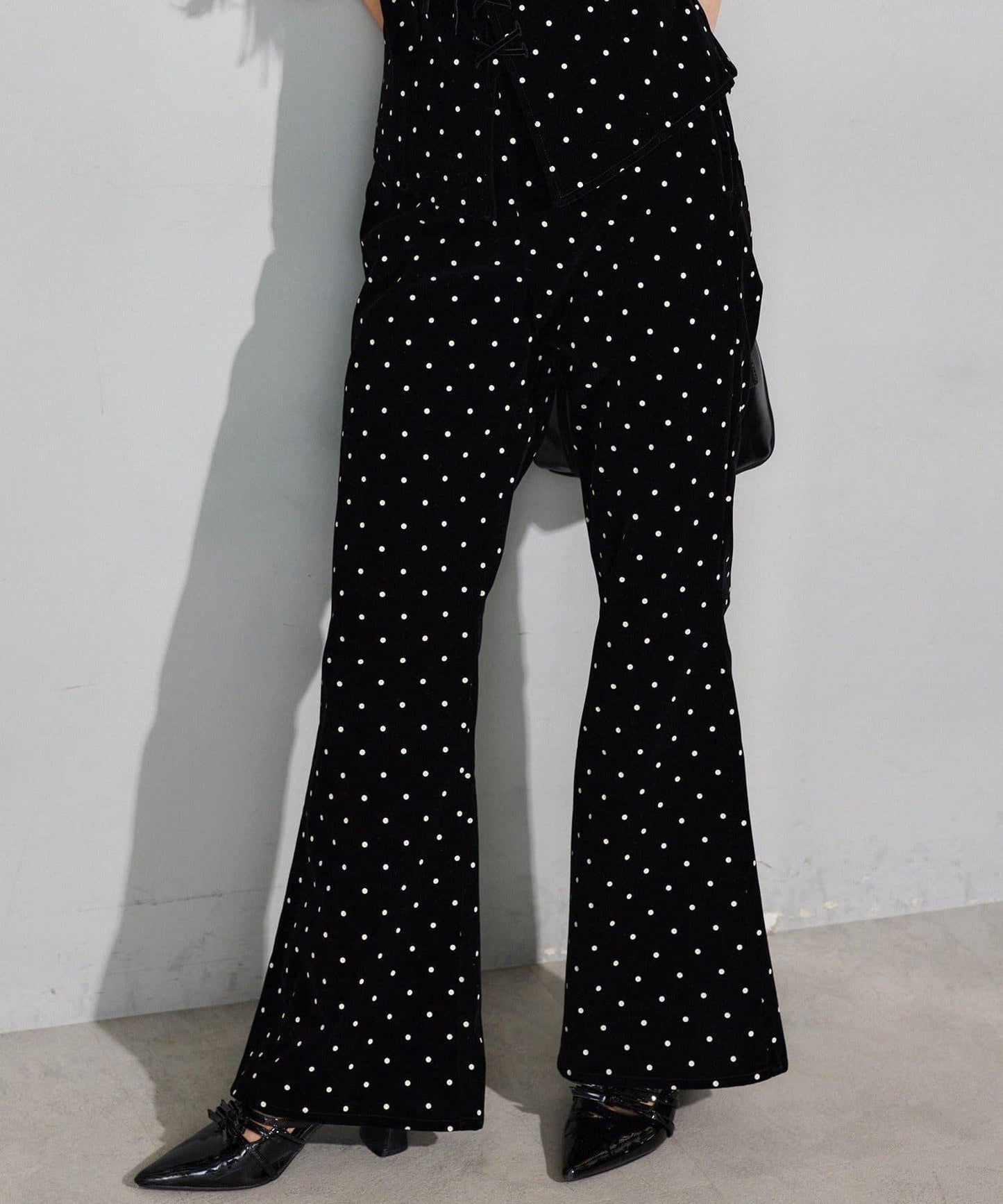 【Seemi.】天鵝絨波點長褲