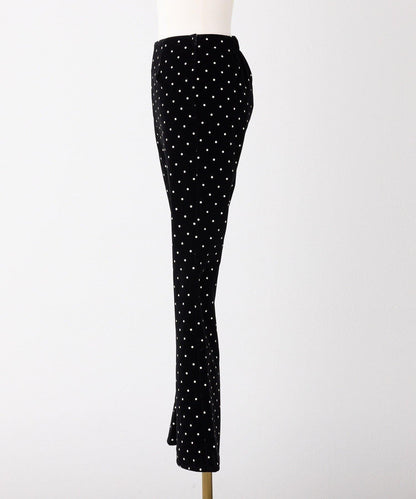 【Seemi.】天鵝絨波點長褲