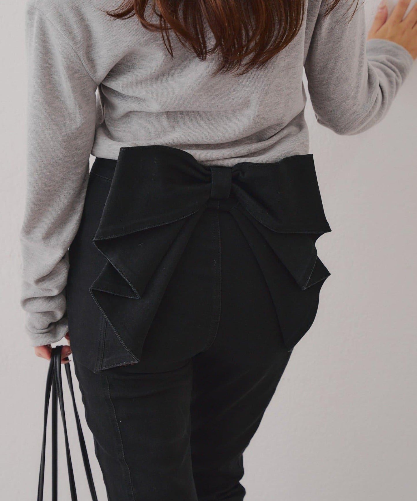 【背面也很可愛】蝴蝶結牛仔喇叭褲