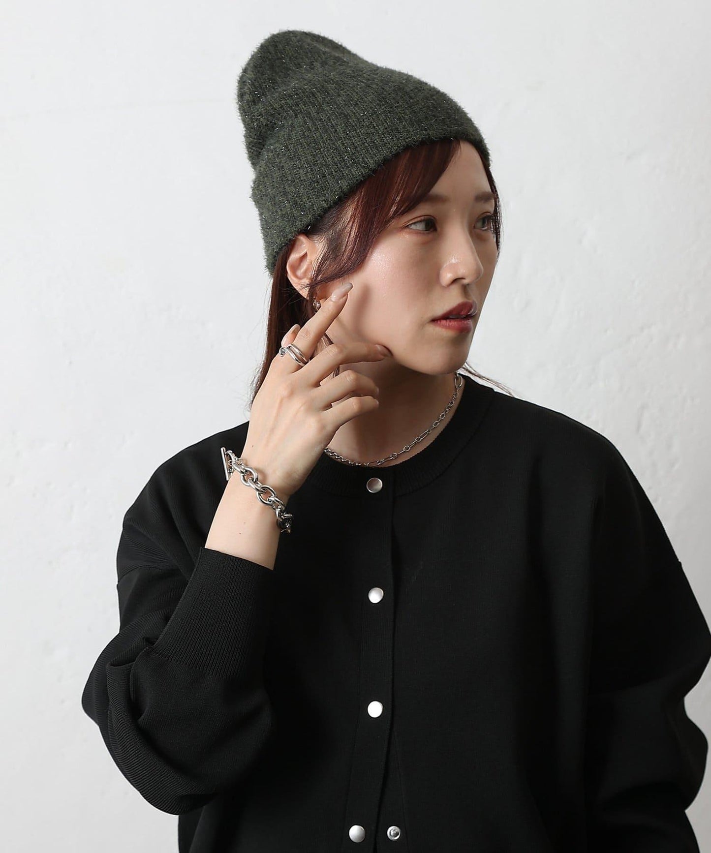 【AW】亮片針織帽