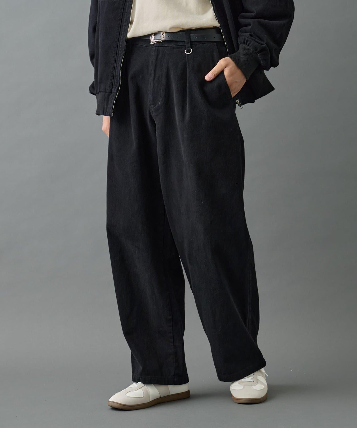 【AW/可成套搭配】生物酶處理磨毛斜紋長褲