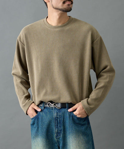 【AW】剪裁絨面套頭衫