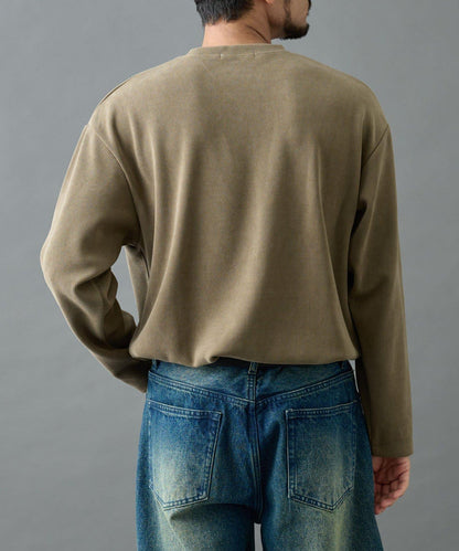 【AW】剪裁絨面套頭衫