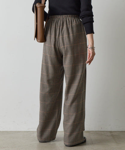 【AW/可搭配套裝】TR格紋雙褶直筒褲