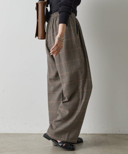 【AW/可搭配套裝】TR格紋雙褶直筒褲