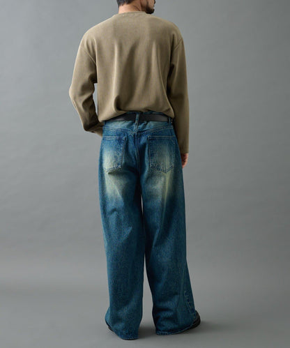 【AW】剪裁絨面套頭衫