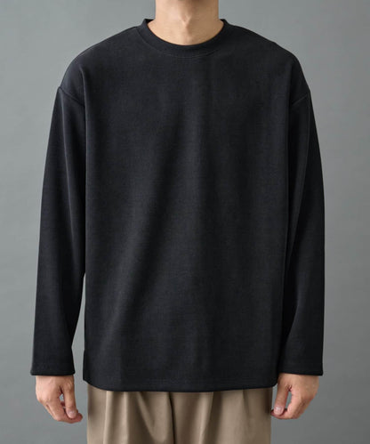 【AW】剪裁絨面套頭衫