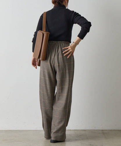 【AW/可搭配套裝】TR格紋雙褶直筒褲