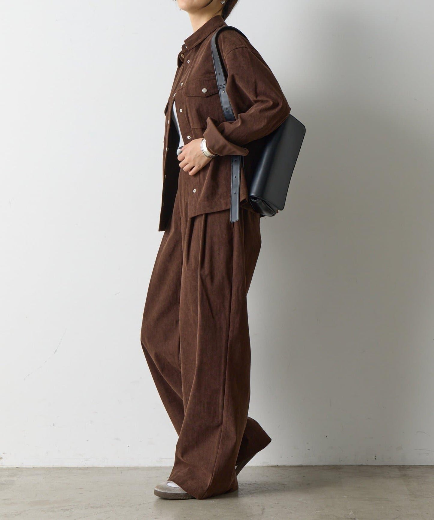 【AW/可搭配套裝】燈芯絨寬腿褲