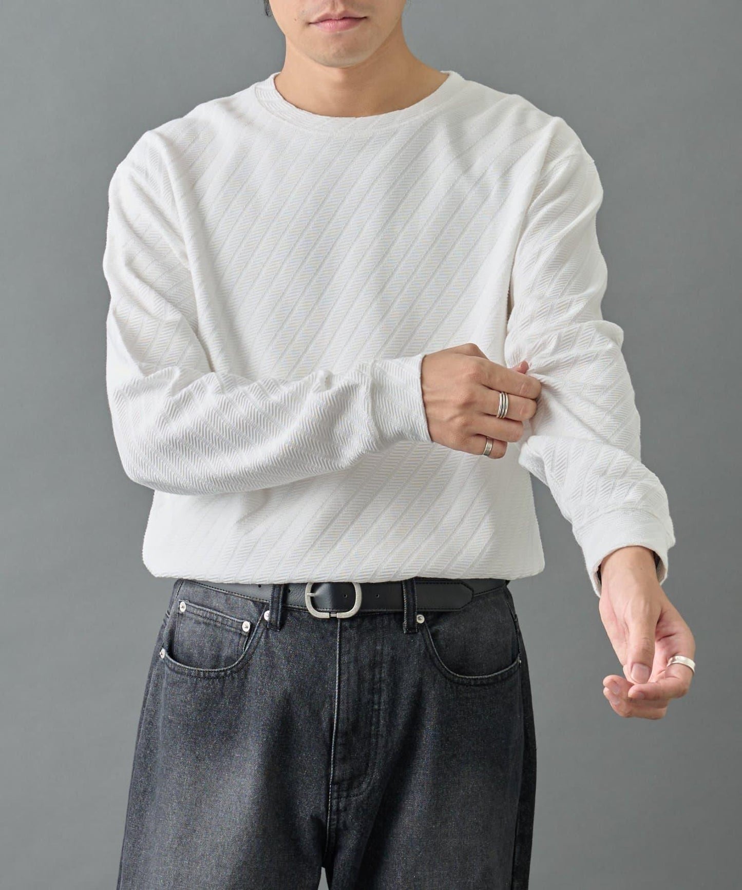 【AW】提花長袖T恤