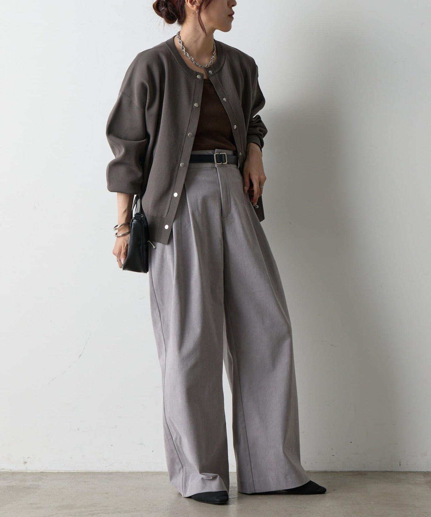 【AW/可搭配套裝】燈芯絨寬腿褲