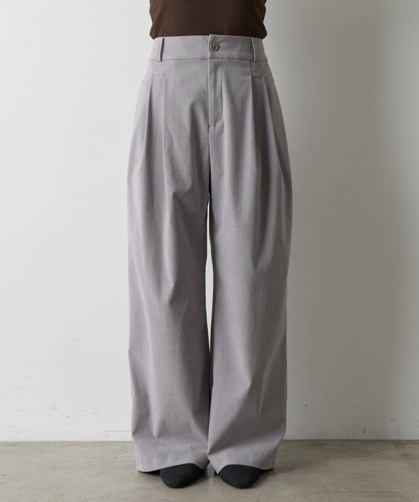 【AW/可搭配套裝】燈芯絨寬腿褲