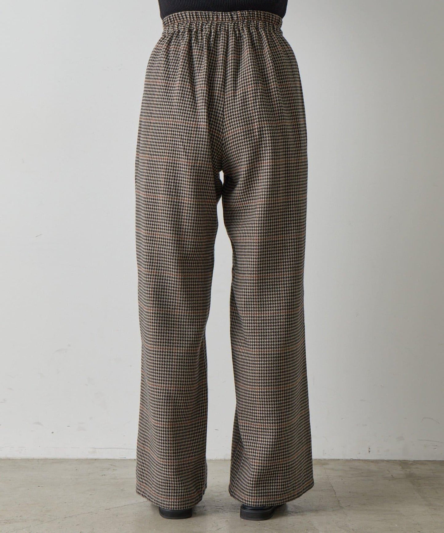 【AW/可搭配套裝】TR格紋雙褶直筒褲