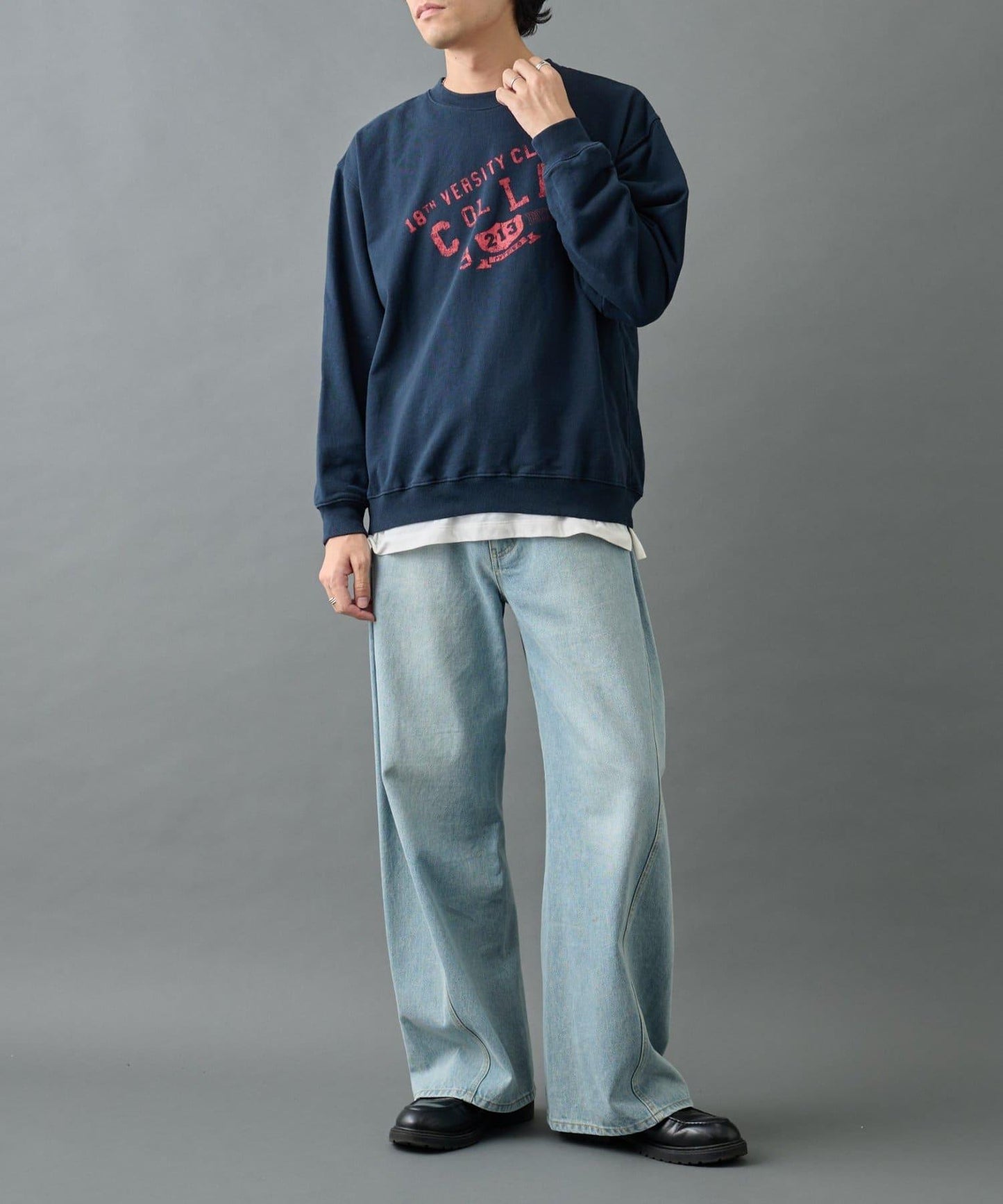 【AW】復古做舊學院風衛衣