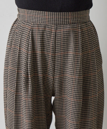 【AW/可搭配套裝】TR格紋雙褶直筒褲