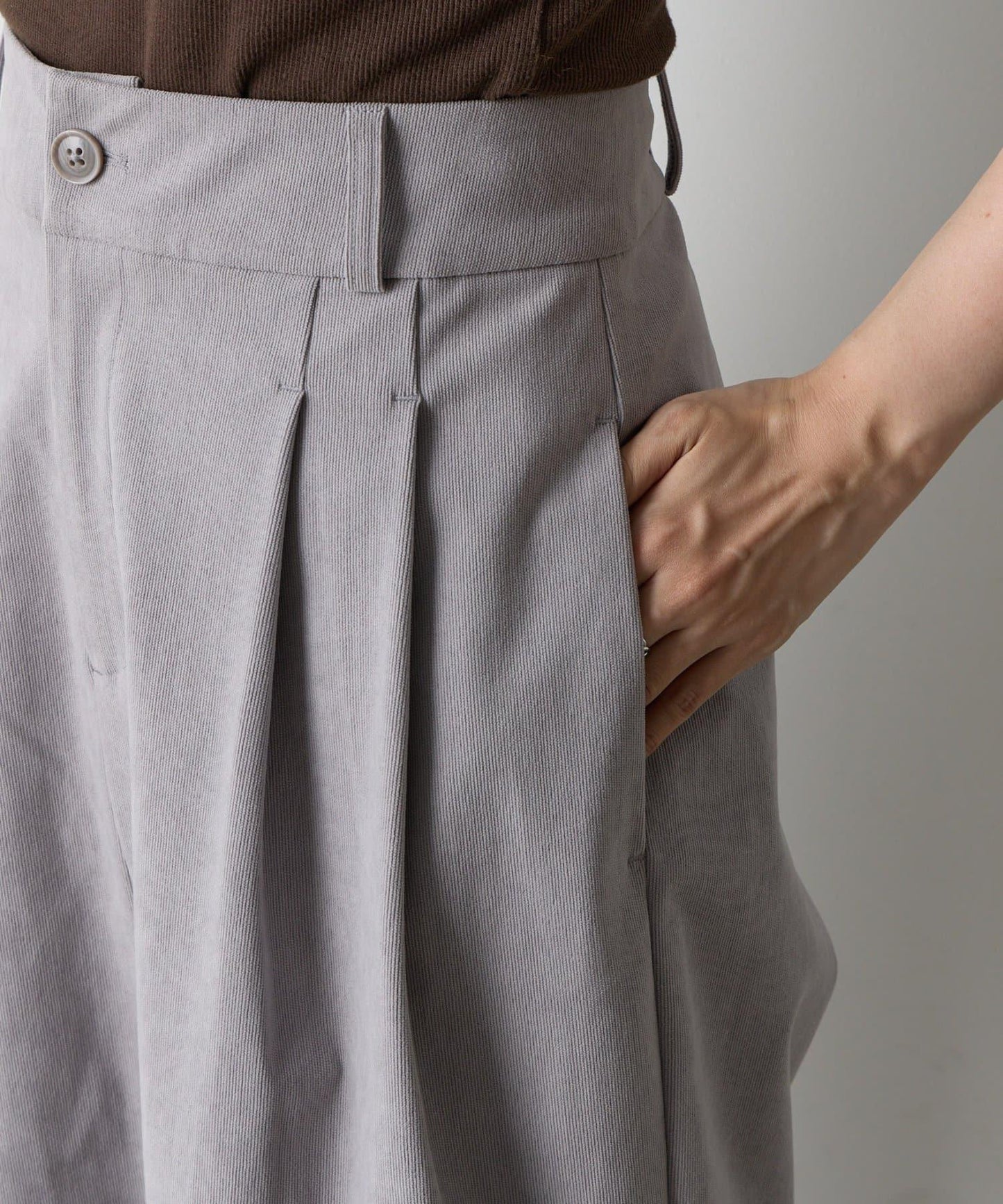 【AW/可搭配套裝】燈芯絨寬腿褲