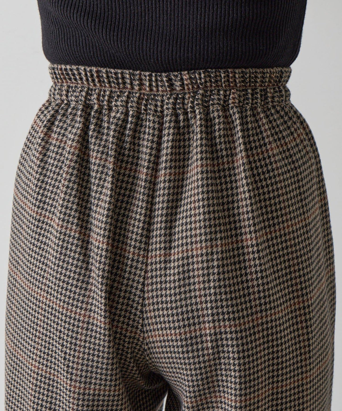 【AW/可搭配套裝】TR格紋雙褶直筒褲