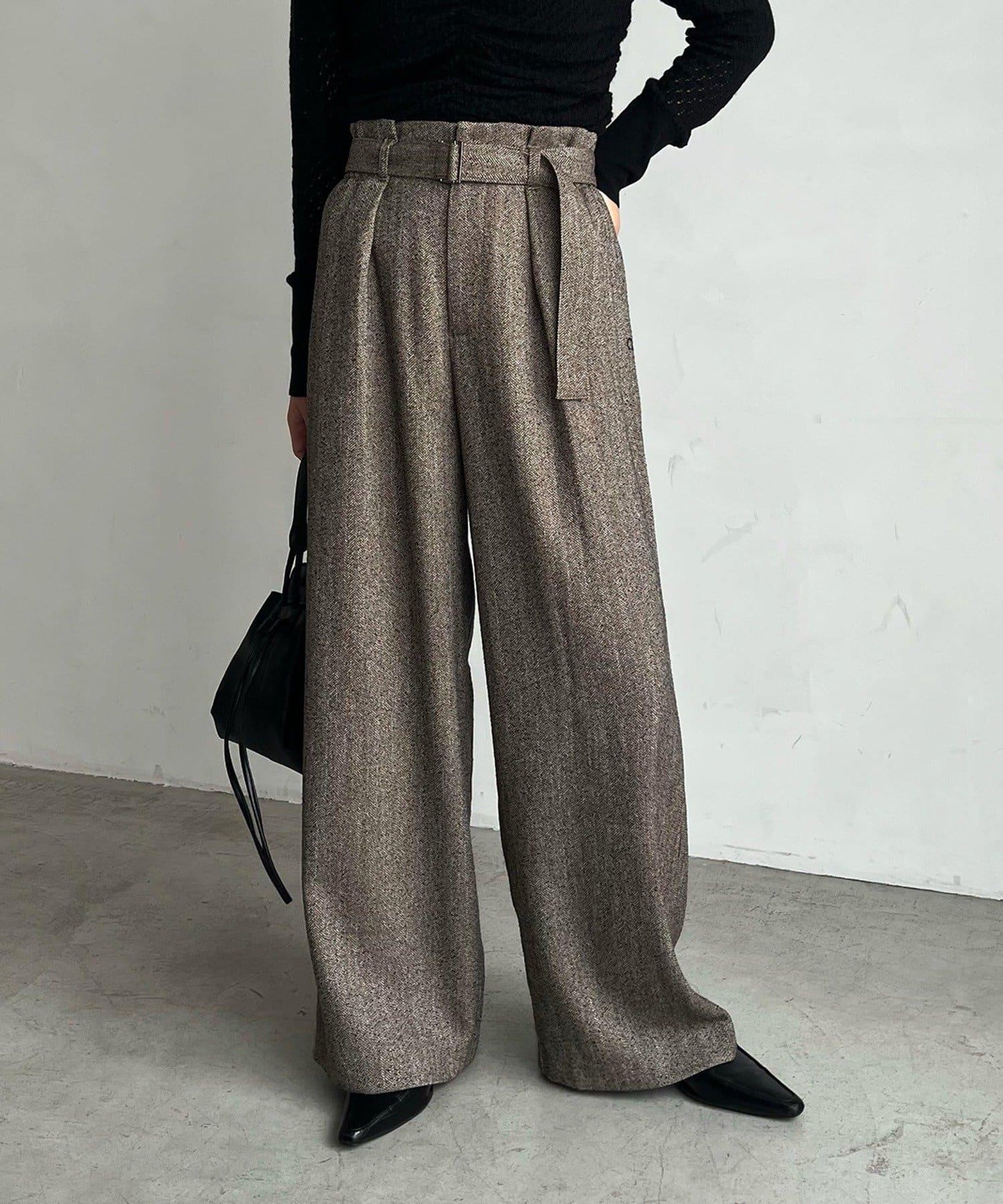 【CAPRICIEUX LE'MAGE】腰帶套裝斑點休閒褲