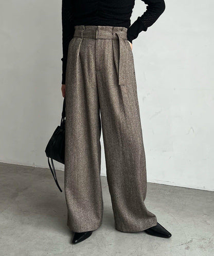 【CAPRICIEUX LE'MAGE】腰帶套裝斑點休閒褲