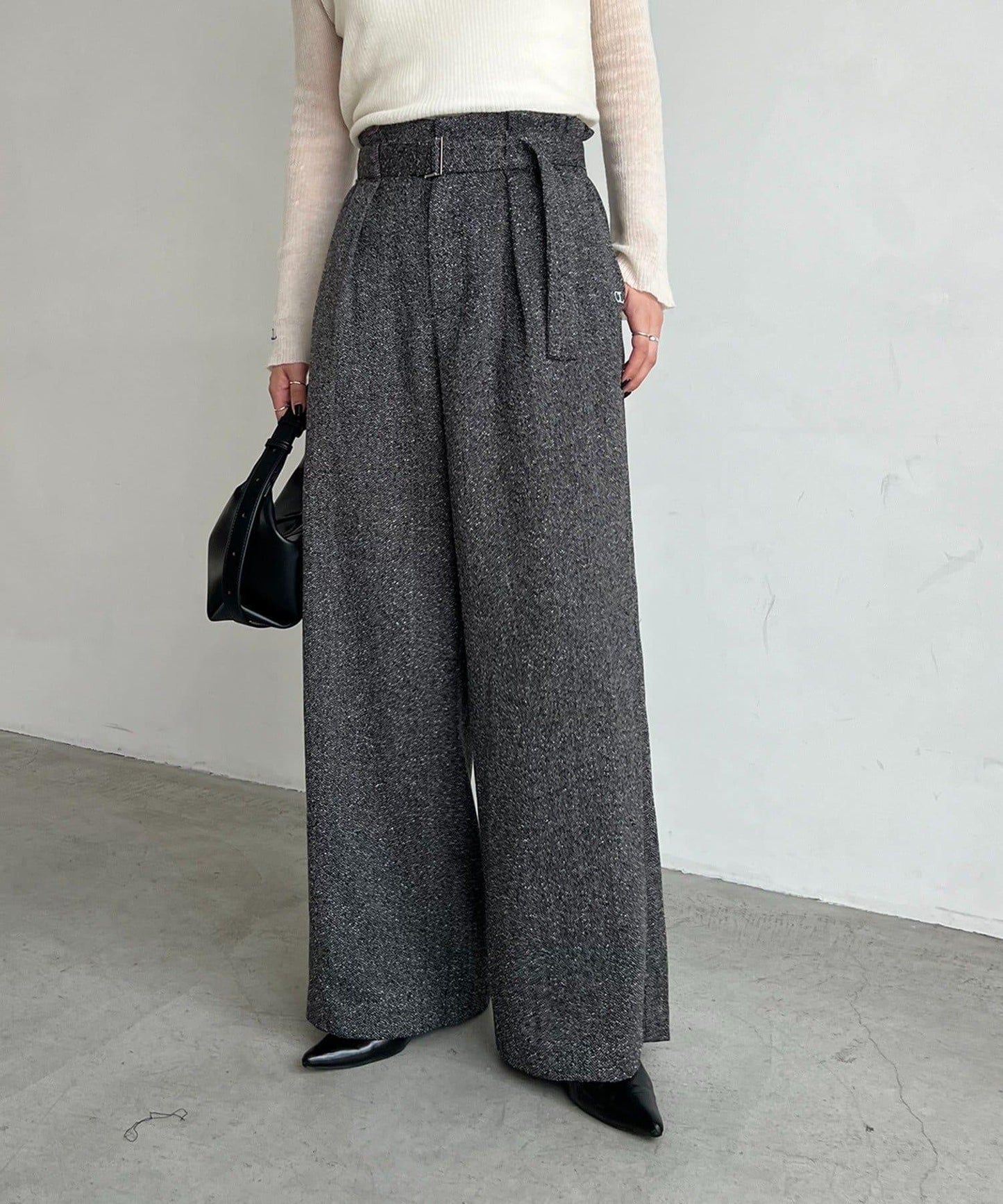 【CAPRICIEUX LE'MAGE】腰帶套裝斑點休閒褲