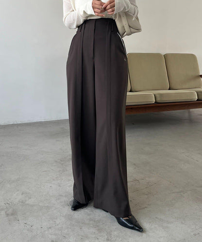 〈C.L〉剪裁高腰長褲