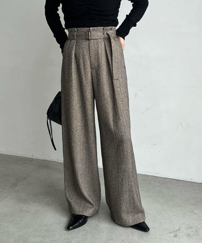 【CAPRICIEUX LE'MAGE】腰帶套裝斑點休閒褲