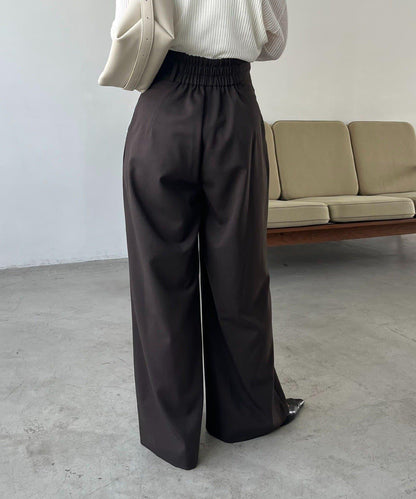 〈C.L〉剪裁高腰長褲